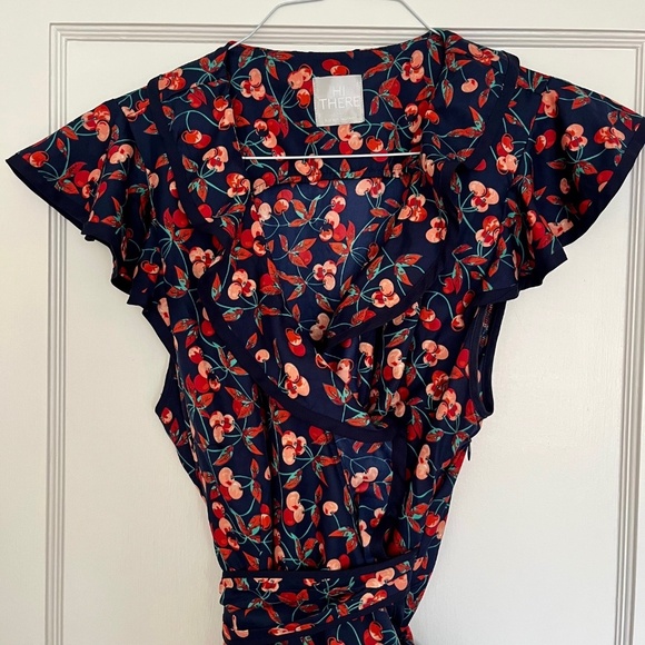 Anthropologie Dresses & Skirts - Anthropologie Hi There Karen Walker Cherry Wrap Dress | Size Medium